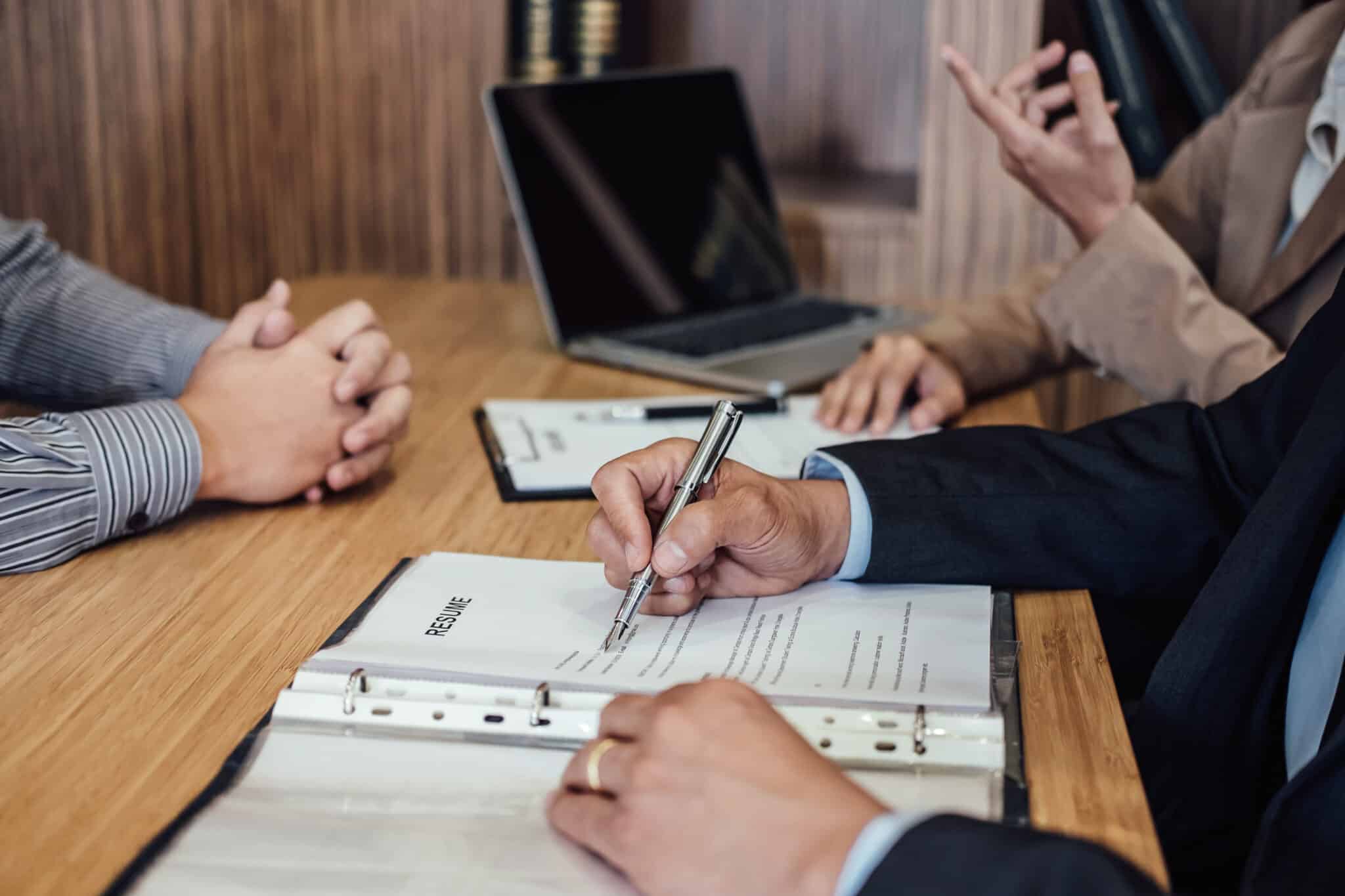 Remote legal intake specialist interacting to the client
