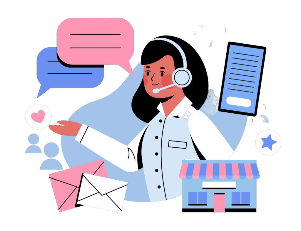 hand-drawn-flat-design-omnichannel-illustration
