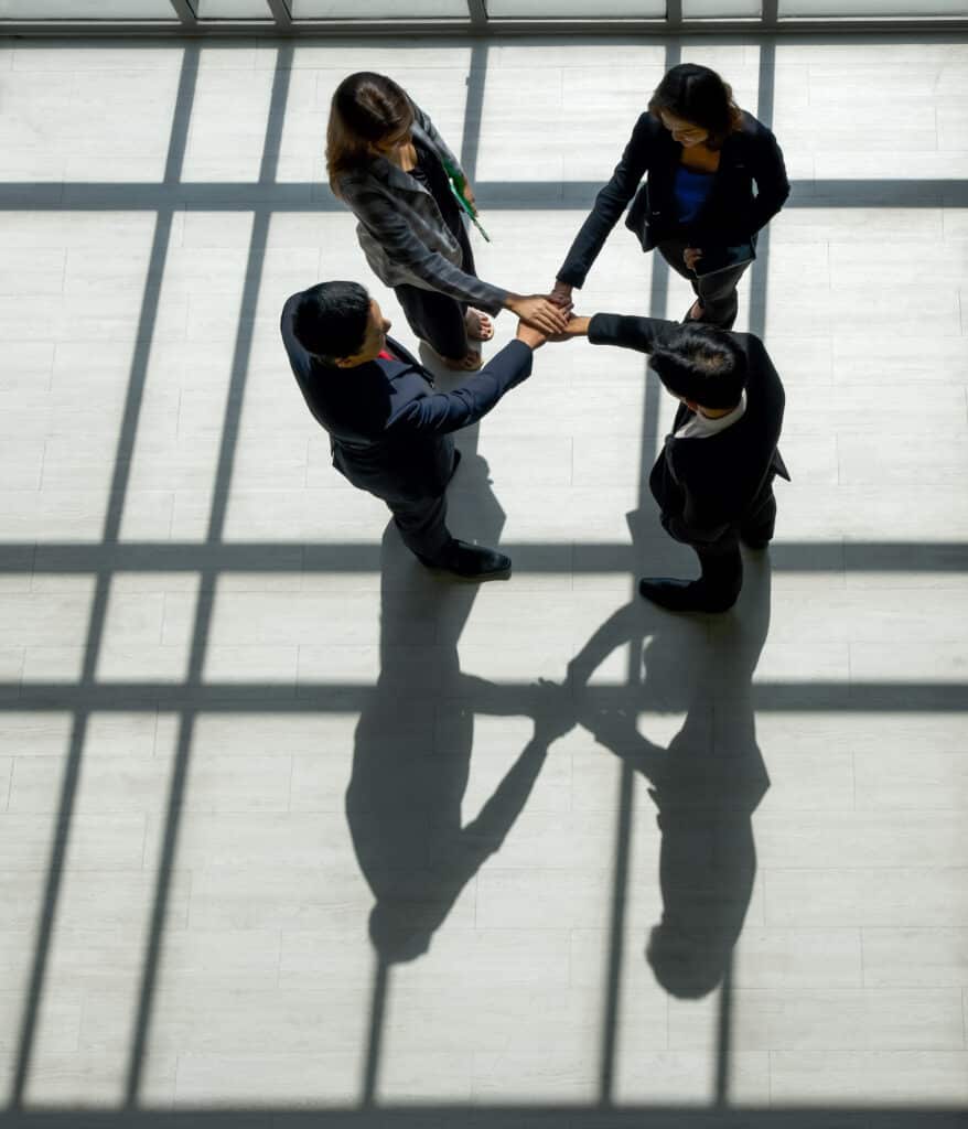 high-angle-view-people-standing-floor-coaching-and-consulting