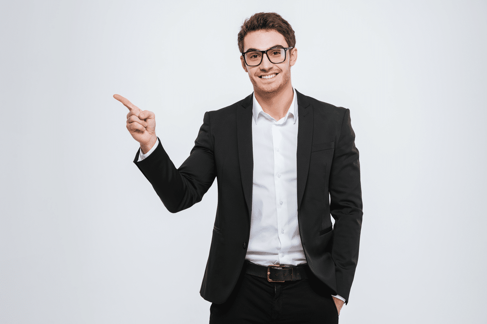 male pointing left intake coordinator needs