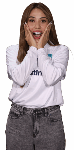 A surprised woman. talk to our latino pro virtual assistant