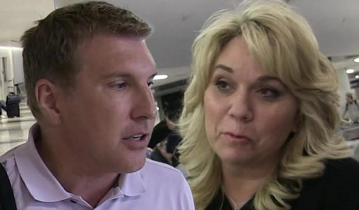 Todd and Julie Chrisley discussing Todd Chrisley's prison sentence